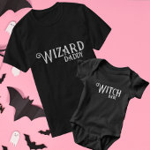 Wizard Daddy Zwart Halloween Family Matching T-shirt