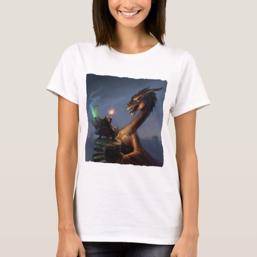 Wizard Defensie - Draak en wizard T-shirt (Voorkant)