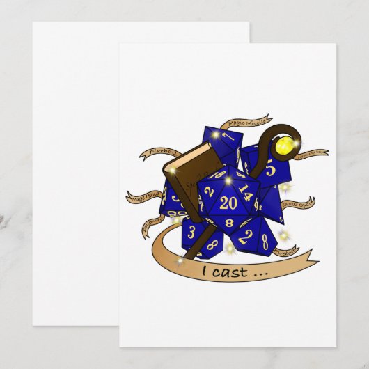 Wizard Dice Design Aankondiging (Voorkant / Achterkant)