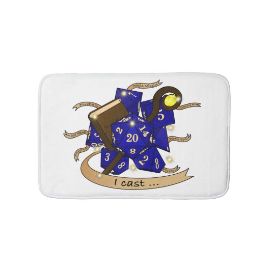 Wizard Dice Design Badmat (Voorkant)
