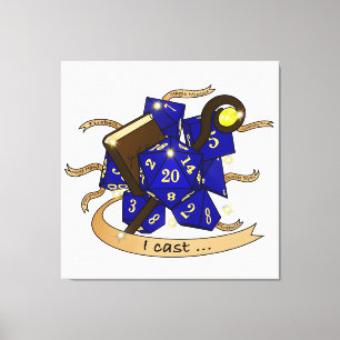 Wizard Dice Design Canvas Afdruk