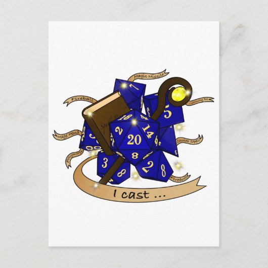 Wizard Dice Design Feestdagenkaart (Voorkant)