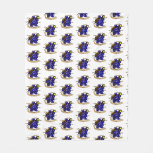 Wizard Dice Design Fleece Deken