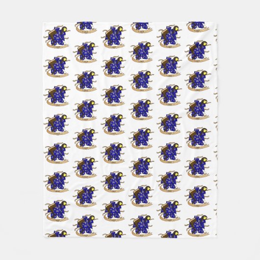 Wizard Dice Design Fleece Deken (Voorkant)