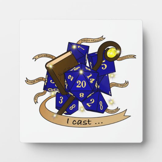 Wizard Dice Design Fotoplaat (Voorkant)