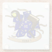 Wizard Dice Design Glazen Onderzetter (Achterkant)