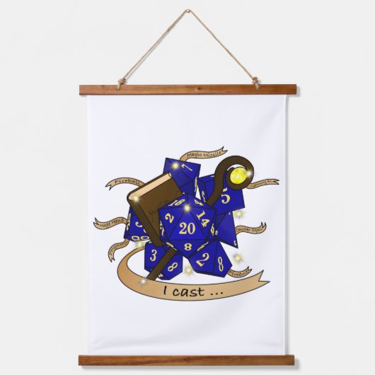 Wizard Dice Design Hangend Wandkleed (Voorkant)