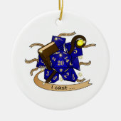 Wizard Dice Design Keramisch Ornament (Voorkant)