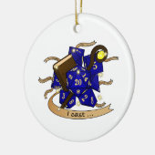 Wizard Dice Design Keramisch Ornament (Links)