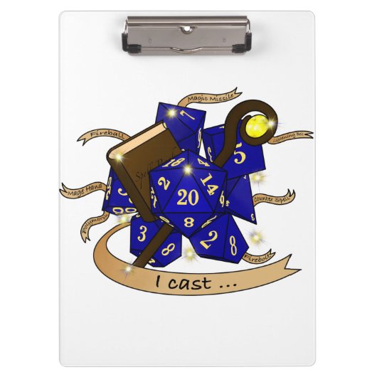 Wizard Dice Design Klembord (Voorkant)