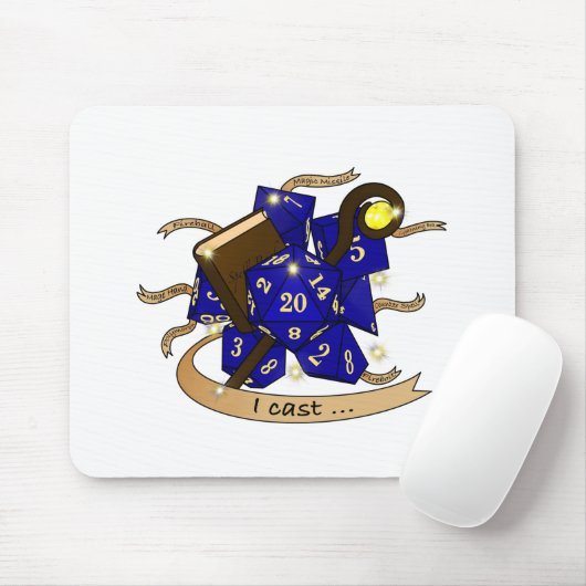 Wizard Dice Design Muismat (Met muis)