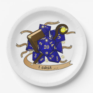 Wizard Dice Design Papieren Bordje