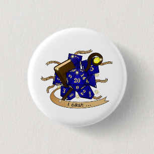 Wizard Dice Design Ronde Button 3,2 Cm