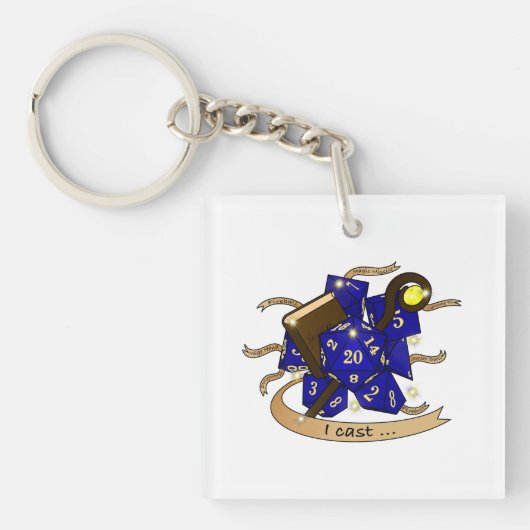 Wizard Dice Design Sleutelhanger (voorkant)