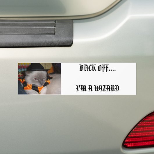 Wizard Dorje, BACK OFF...IK BEN EEN WIZARD Bumpersticker (Op auto)