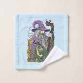 Wizard Dragon Fantasy Paarse Bad Handdoek (Wasdoekje)