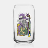 Wizard Dragon Fantasy Paarse Blikvorm Glas (Voorkant)