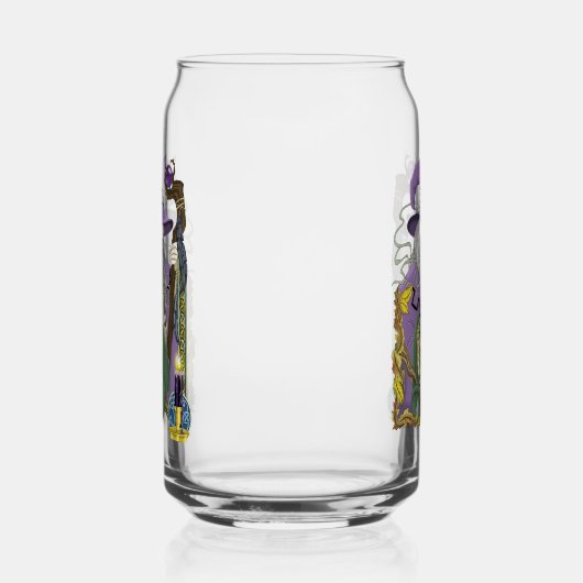 Wizard Dragon Fantasy Paarse Blikvorm Glas (Links)