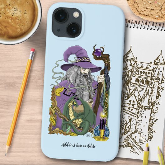 Wizard Dragon Fantasy Paarse Case-Mate iPhone Case