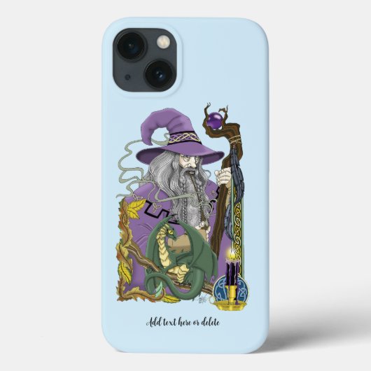 Wizard Dragon Fantasy Paarse Case-Mate iPhone Case (Achterkant)