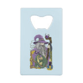 Wizard Dragon Fantasy Paarse Creditkaart Flessenopener (Achterkant)