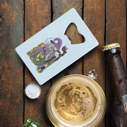 Wizard Dragon Fantasy Paarse Creditkaart Flessenopener