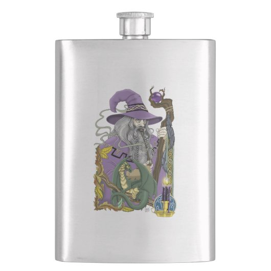 Wizard Dragon Fantasy Paarse Flacon (Voorkant)