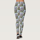 Wizard Dragon Fantasy Paarse Leggings (Achterkant)