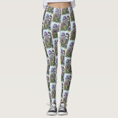 Wizard Dragon Fantasy Paarse Leggings (Voorkant)