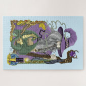 Wizard Dragon Fantasy Paarse Legpuzzel (Horizontaal)