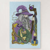 Wizard Dragon Fantasy Paarse Legpuzzel (Verticaal)