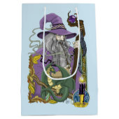 Wizard Dragon Fantasy Paarse Medium Cadeauzakje (Achterkant)