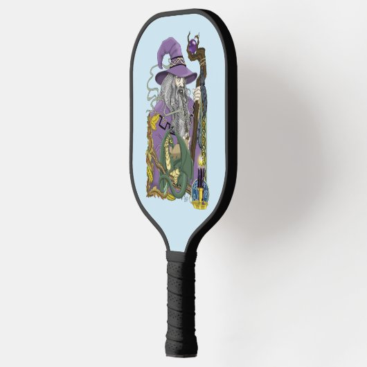 Wizard Dragon Fantasy Paarse Pickleball Paddle (Links)