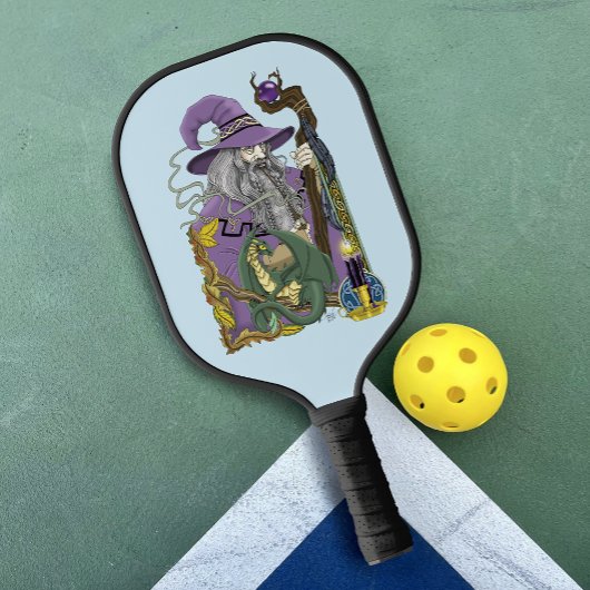 Wizard Dragon Fantasy Paarse Pickleball Paddle
