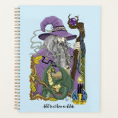 Wizard Dragon Fantasy Paarse Planner (Voorkant)
