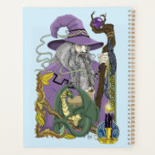 Wizard Dragon Fantasy Paarse Planner (Achterkant)