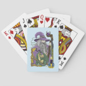 Wizard Dragon Fantasy Paarse Pokerkaarten (Achterkant)