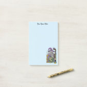 Wizard Dragon Fantasy Paarse Post-it® Notes (Op bureau)