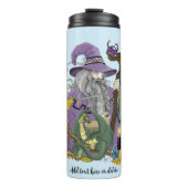 Wizard Dragon Fantasy Paarse Thermosbeker (Voorkant)