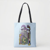 Wizard Dragon Fantasy Paarse Tote Bag (Voorkant)