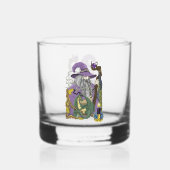 Wizard Dragon Fantasy Paarse Whisky Glas (Voorkant)