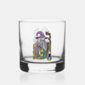 Wizard Dragon Fantasy Paarse Whisky Glas (Achterkant)