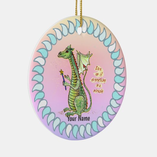 Wizard Dragon Keramisch Ornament (Rechts)