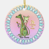 Wizard Dragon Keramisch Ornament (Voorkant)