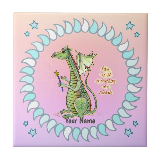 Wizard Dragon Tegeltje (Voorkant)