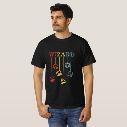 Wizard Dungeon Fantasy Rollenspel T-shirt (Voorkant volledig)