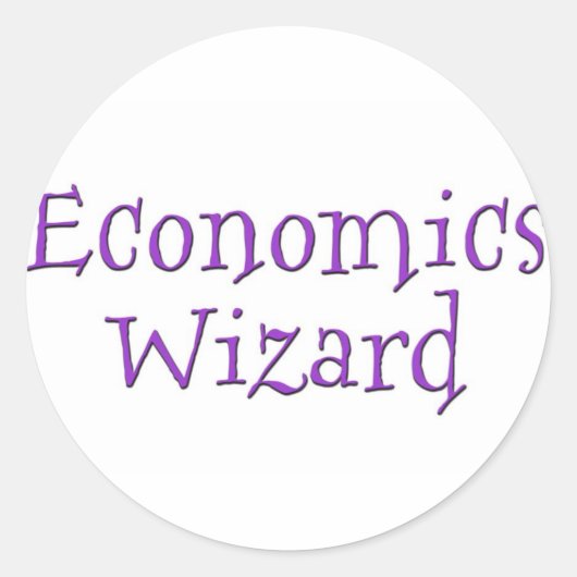 wizard Economie Ronde Sticker (Voorkant)