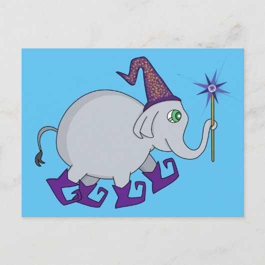 Wizard Elephant Briefkaart (Voorkant)