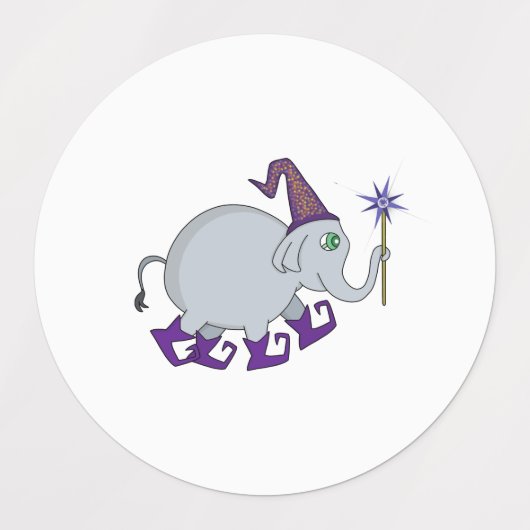 Wizard Elephant Labels (Design 2)