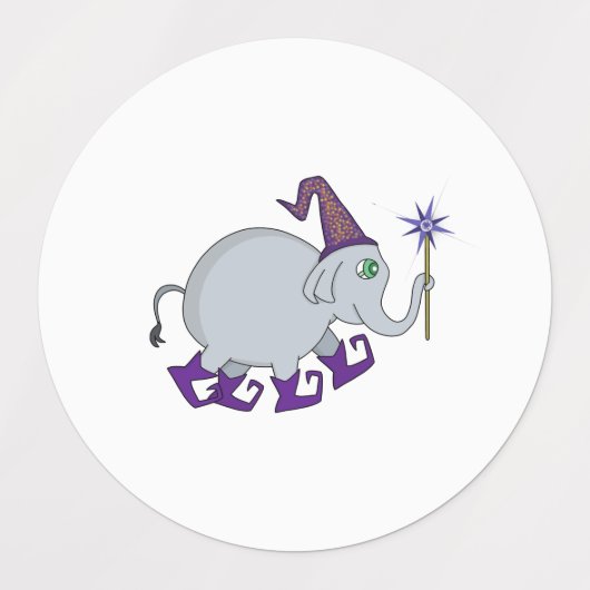 Wizard Elephant Labels (Design 1)